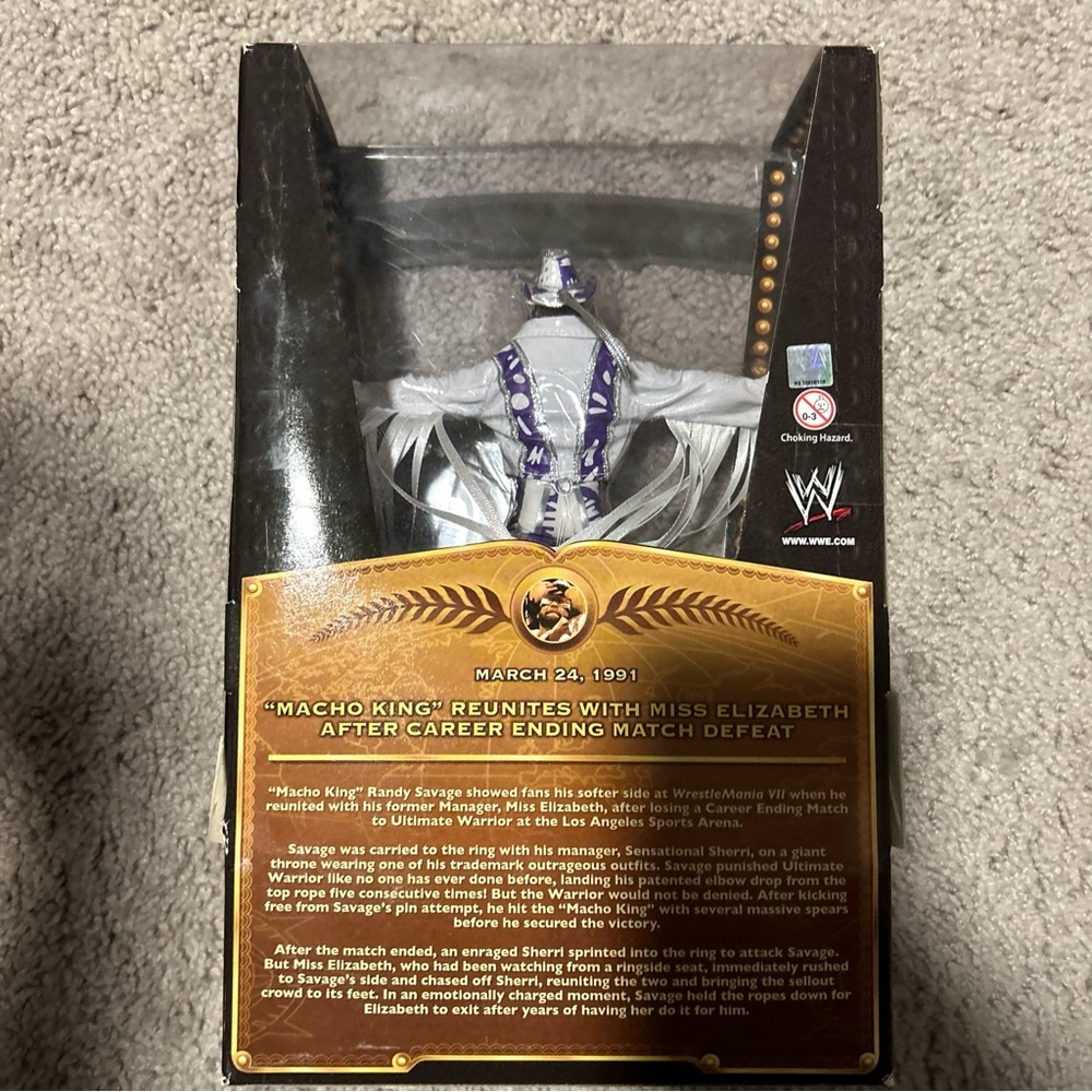 WWE DEFINING MOMENTS MACHO MAN RANDY SAVAGE NEW IN BOX, WRESTLEMANIA 7 FIGURE - Picture 7 of 11